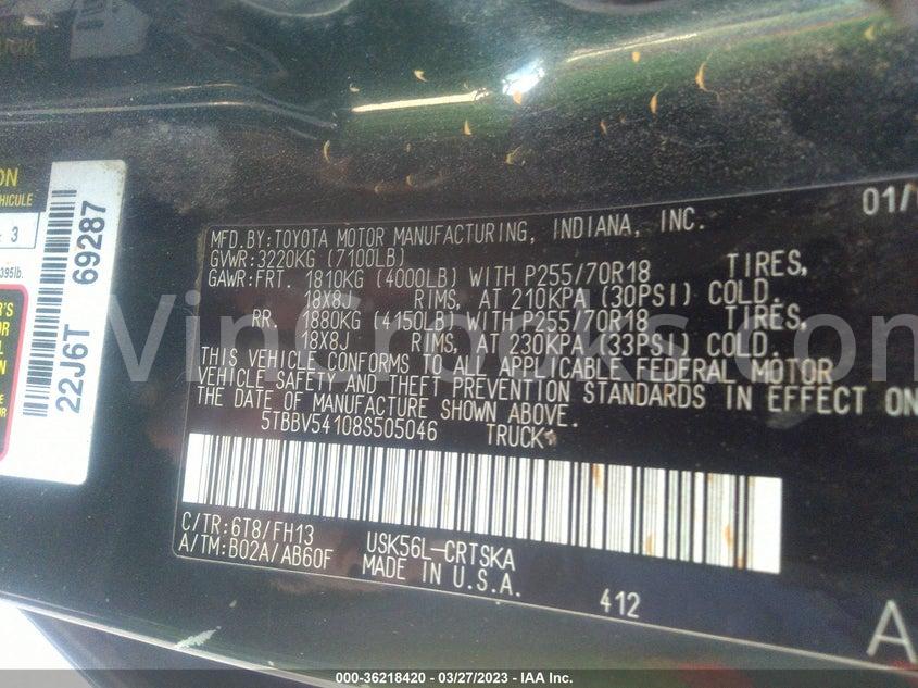 5TBBV54108S505046