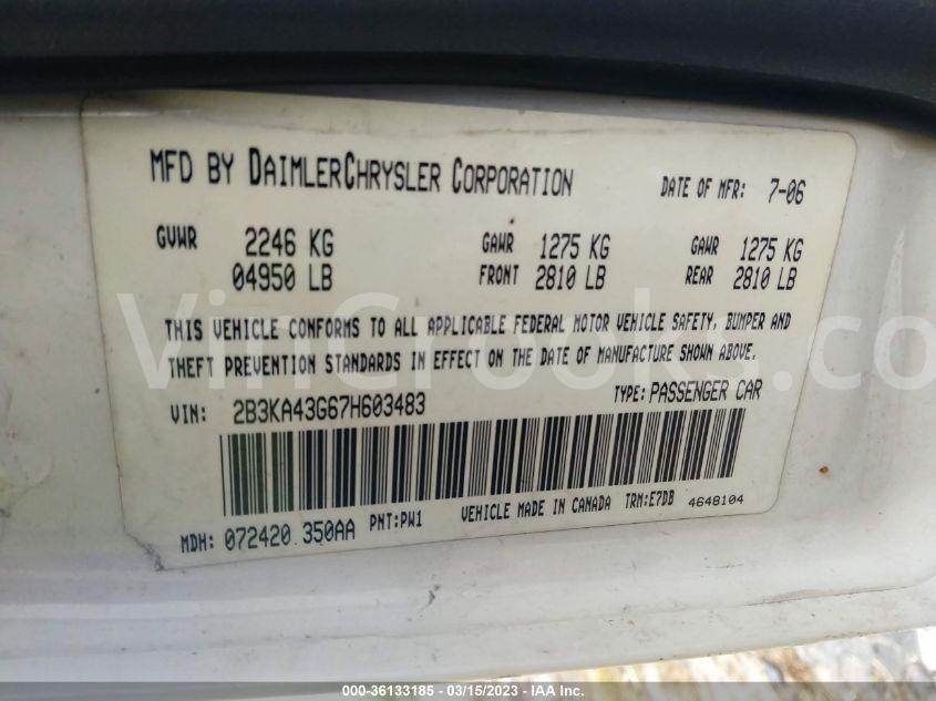 2B3KA43G67H603483