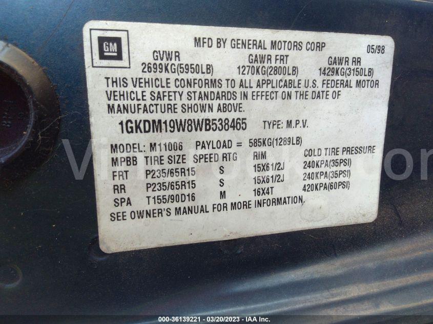 1GKDM19W8WB538465