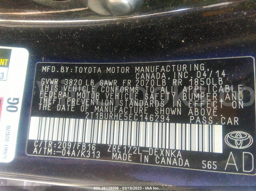 2T1BURHE5EC146294