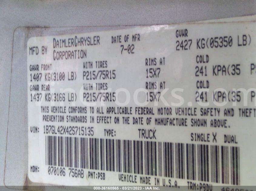 1B7GL42X42S715135