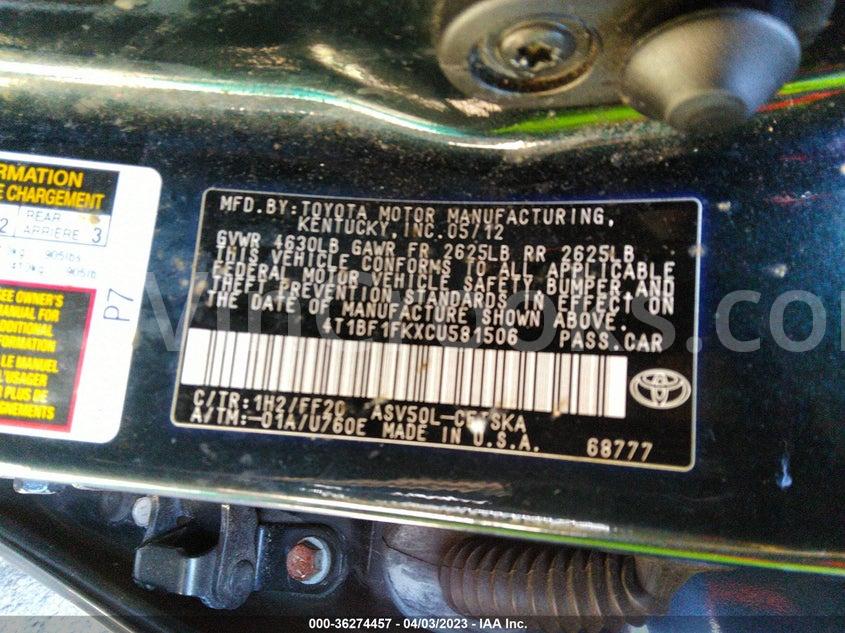4T1BF1FKXCU581506