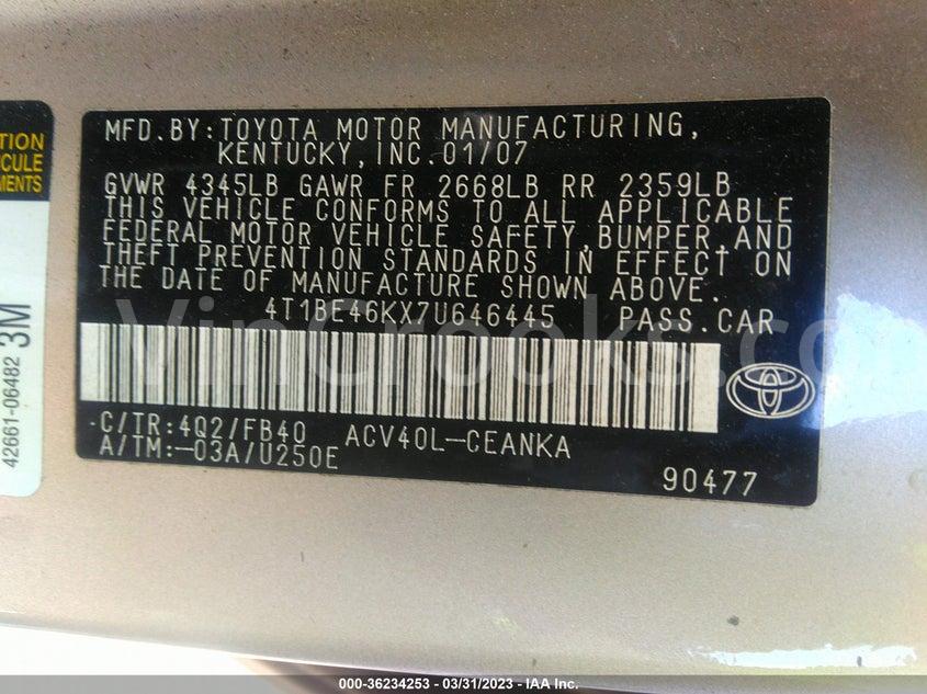 4T1BE46KX7U646445