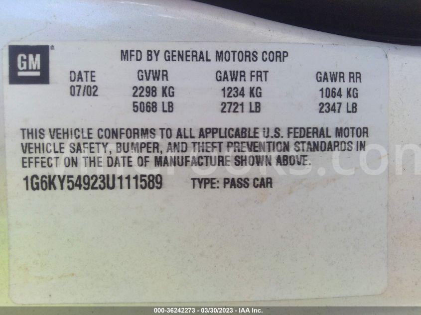 1G6KY54923U111589