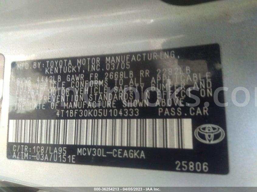 4T1BF30K05U104333