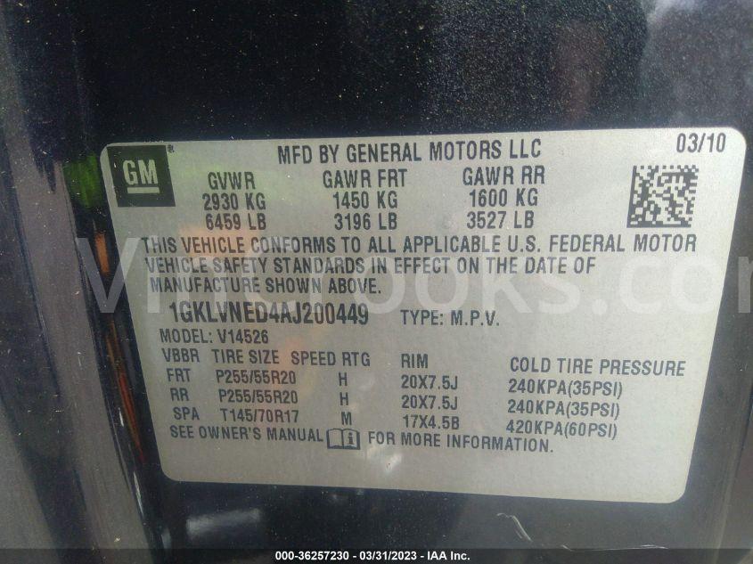 1GKLVNED4AJ200449