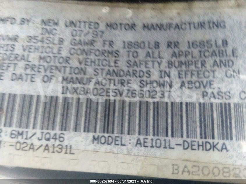 1NXBA02E5VZ660237