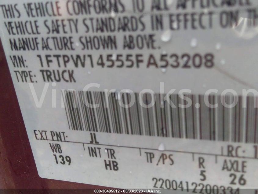1FTPW14555FA53208
