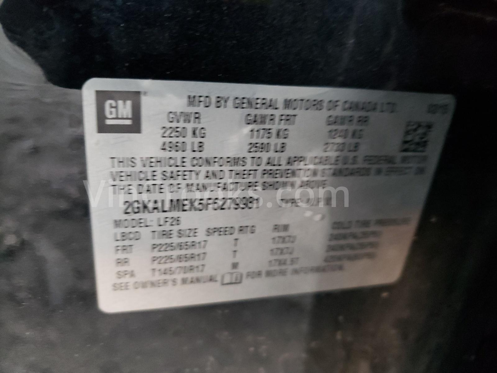 2GKALMEK5F6279981