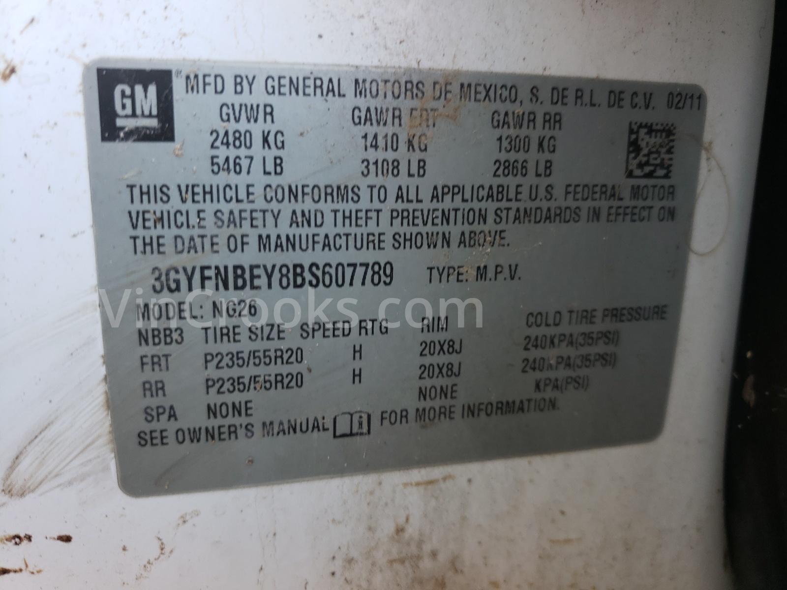 3GYFNBEY8BS607789