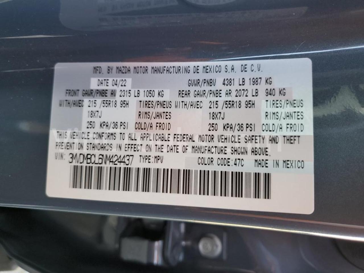 3MVDMBCL6NM424437