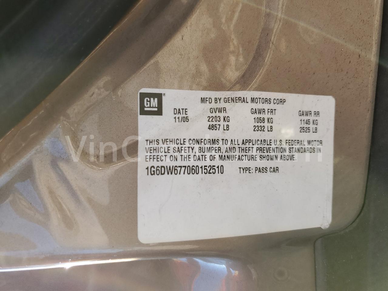 1G6DW677060152510