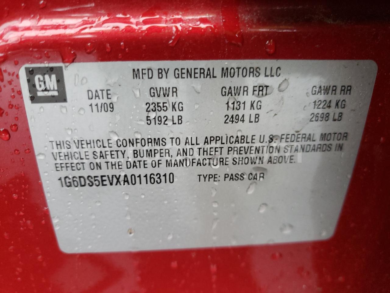 1G6DS5EVXA0116310