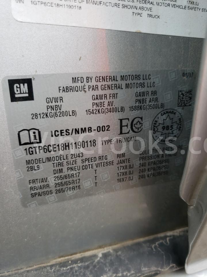 1GTP6CE18H1190118