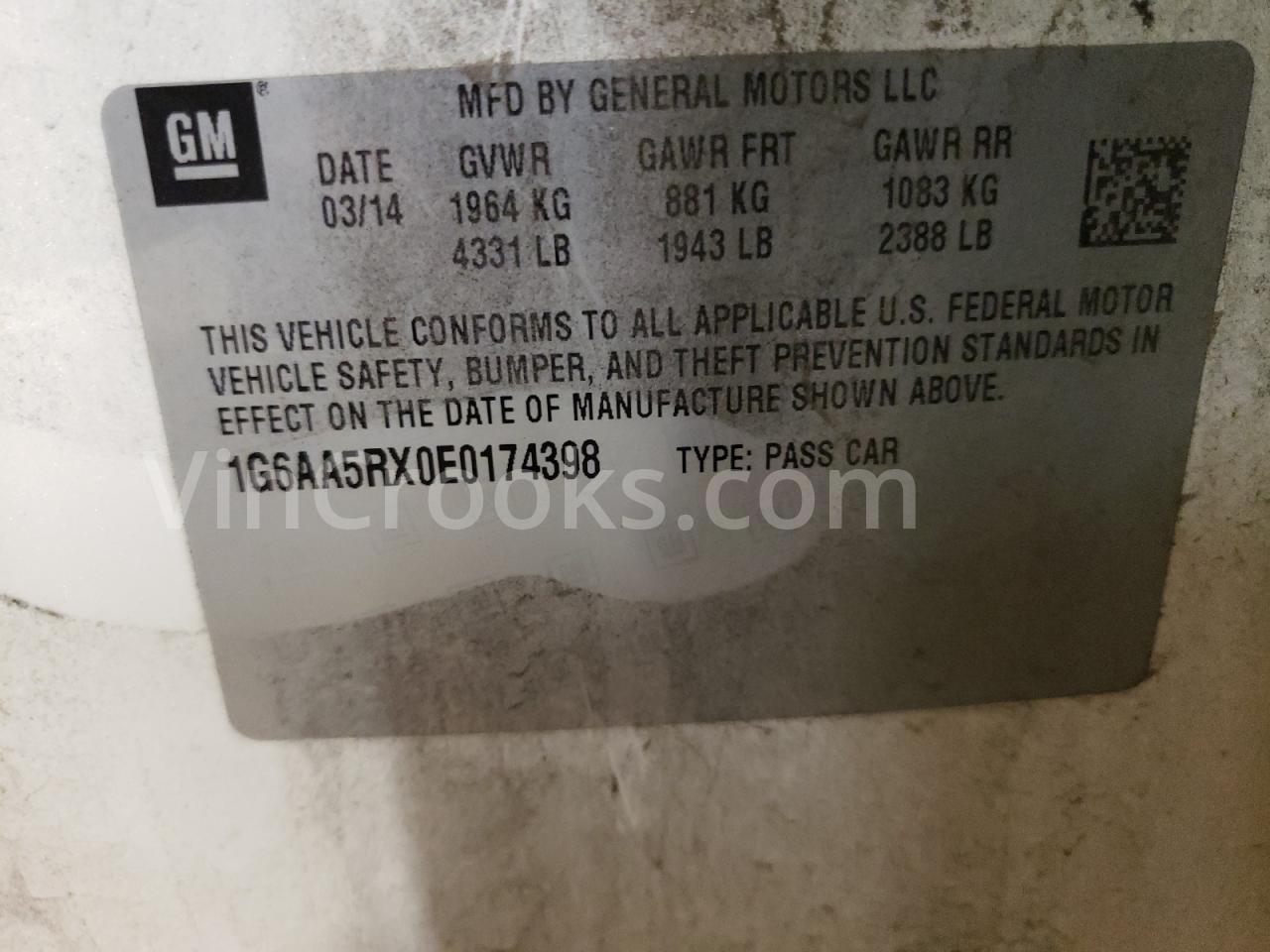 1G6AA5RX0E0174398