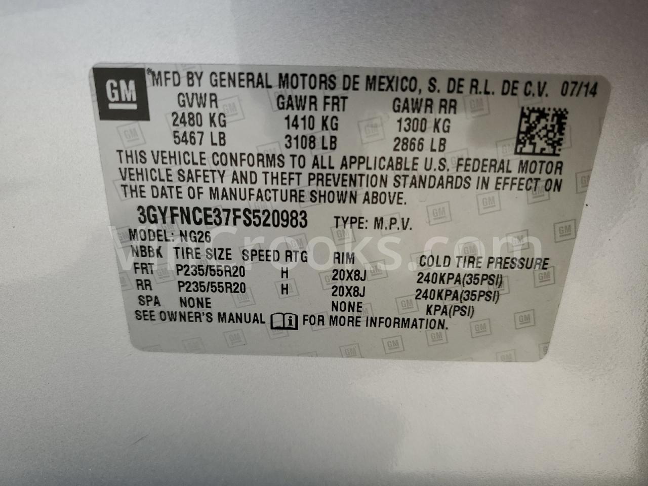 3GYFNCE37FS520983