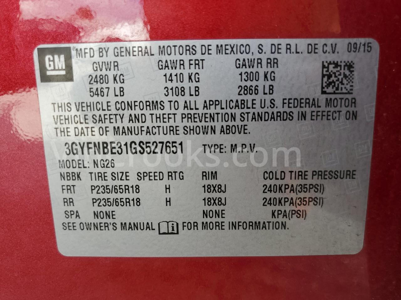 3GYFNBE31GS527651