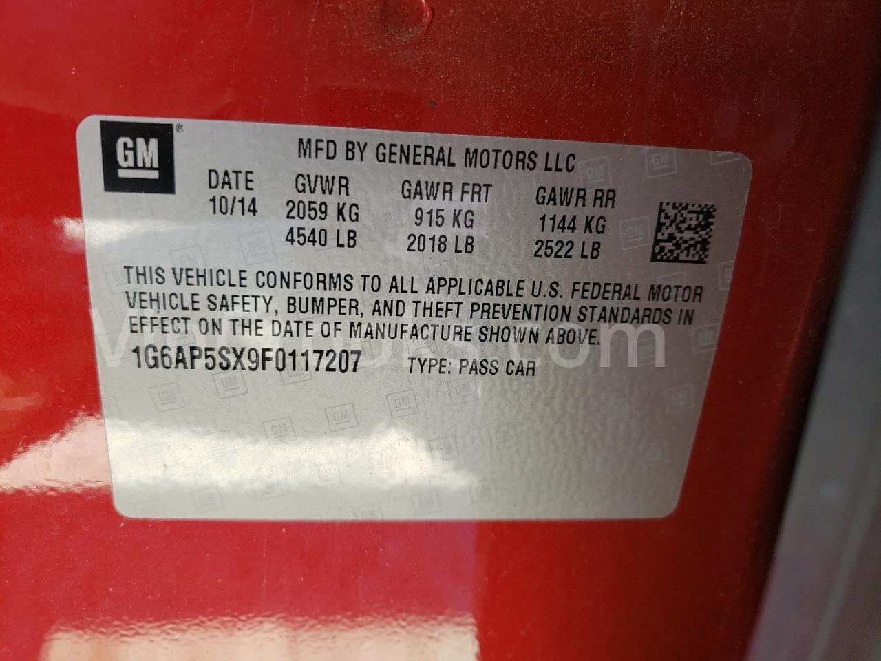1G6AP5SX9F0117207