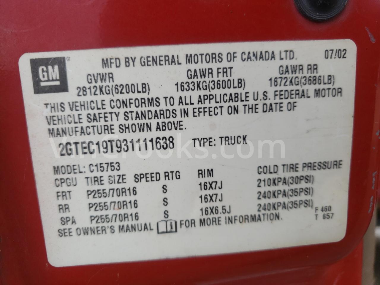 2GTEC19T931111638