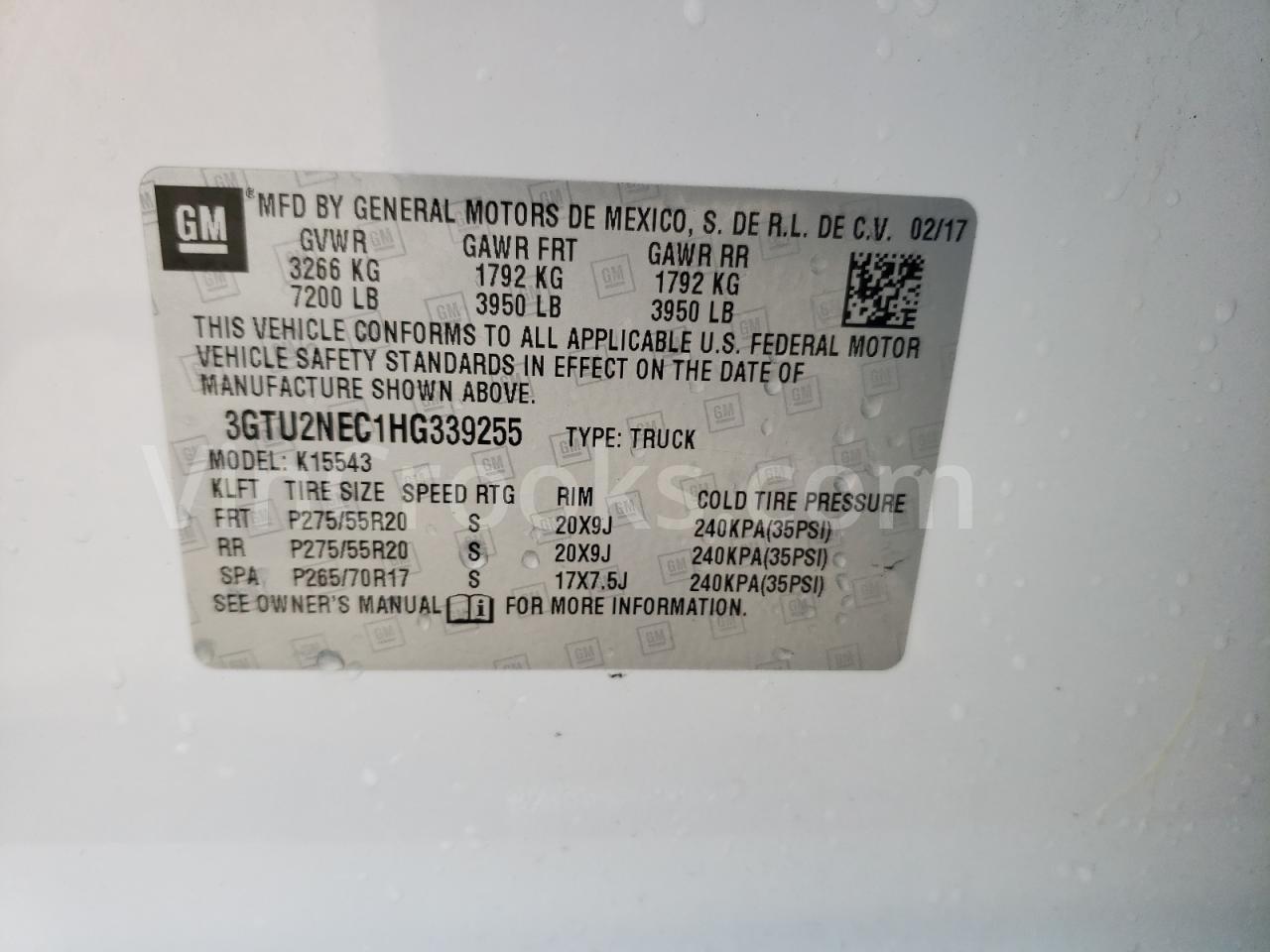3GTU2NEC1HG339255
