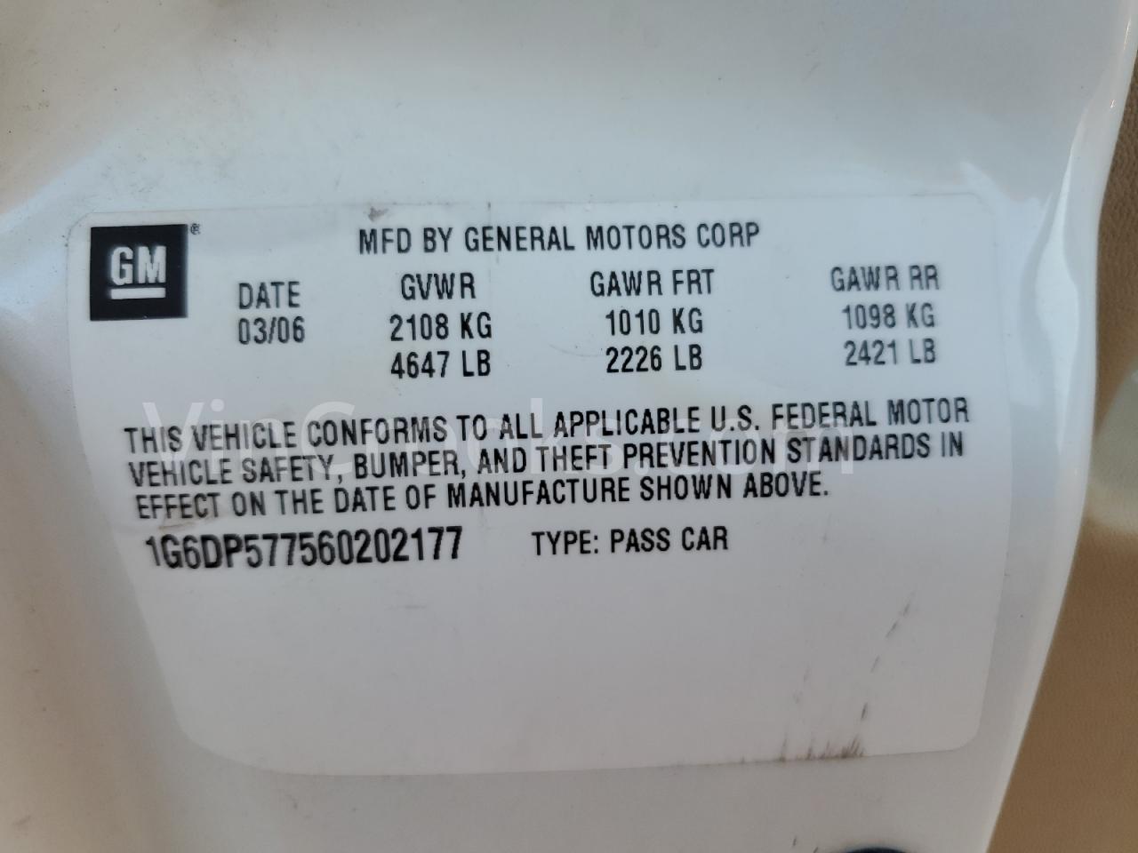 1G6DP577560202177