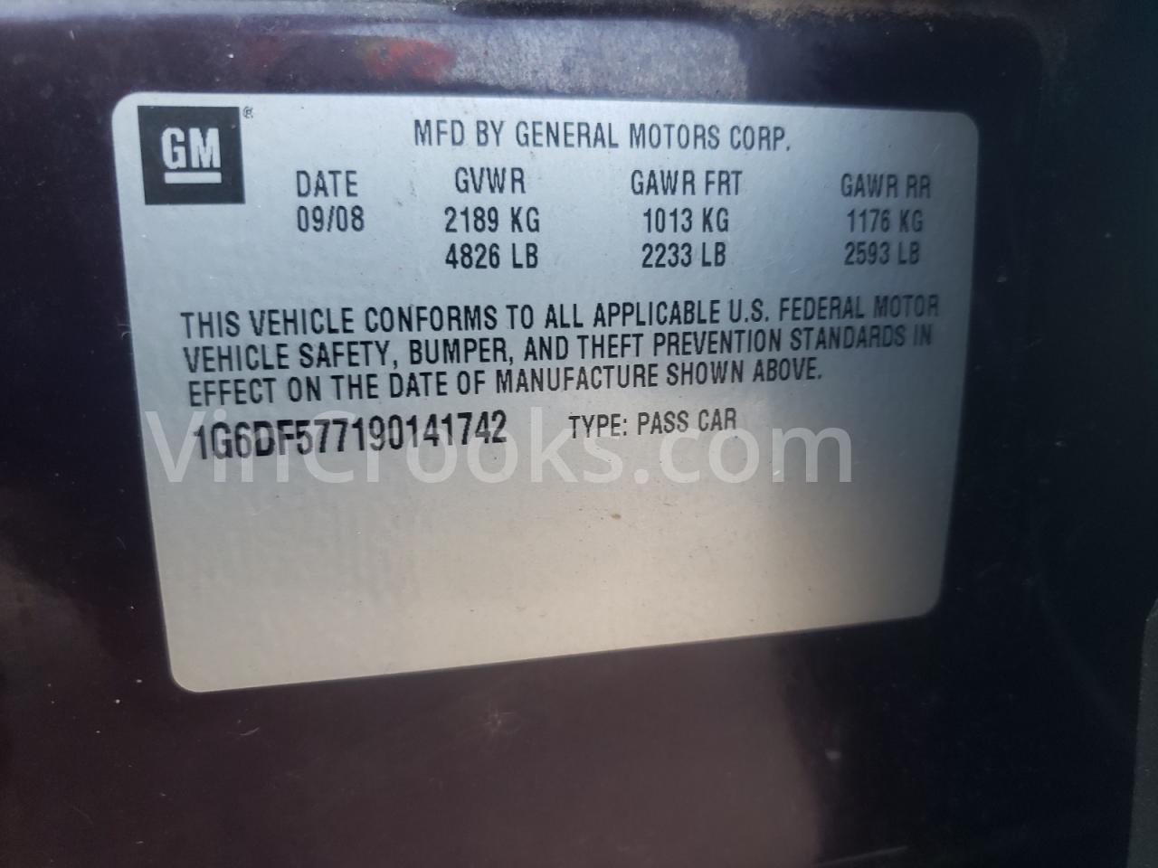 1G6DF577190141742
