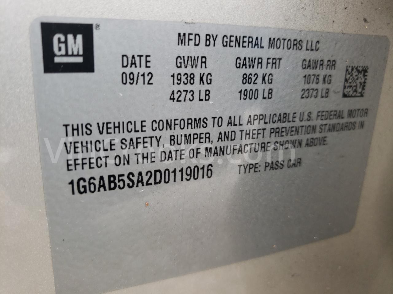 1G6AB5SA2D0119016