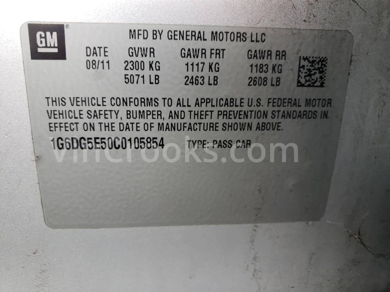1G6DG5E50C0105854