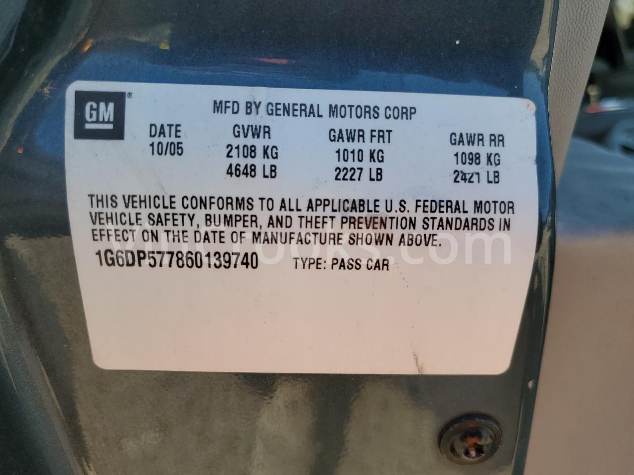 1G6DP577860139740