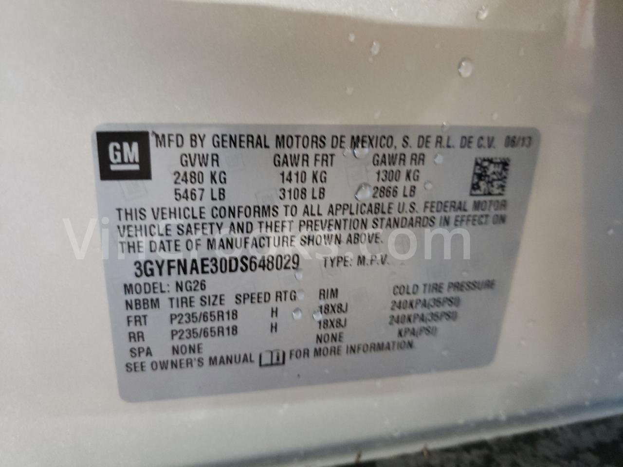 3GYFNAE30DS648029