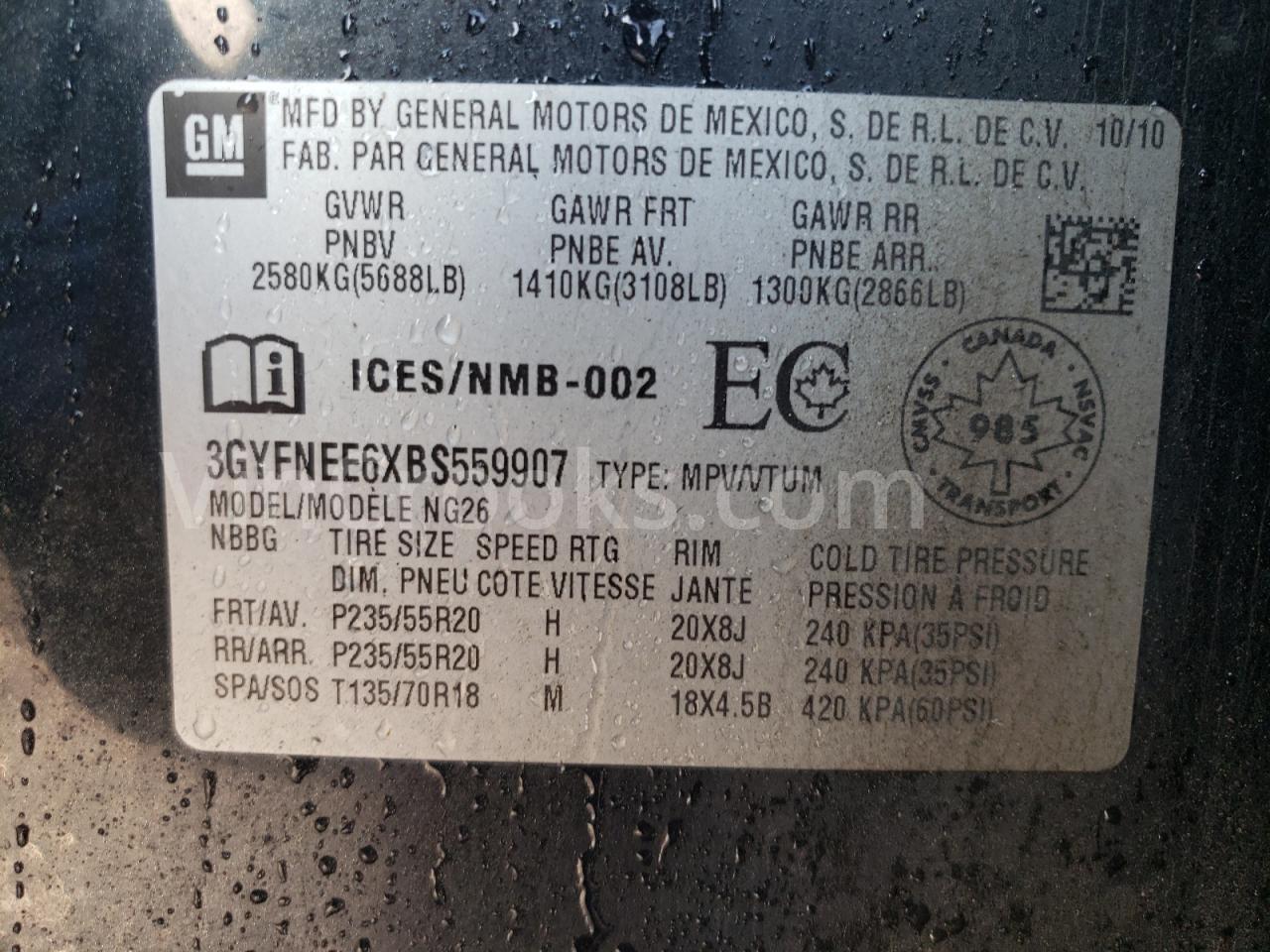 3GYFNEE6XBS559907
