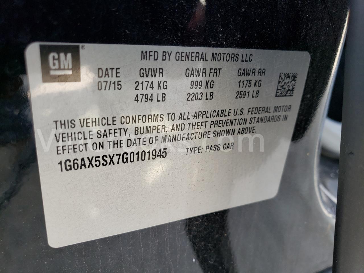 1G6AX5SX7G0101945
