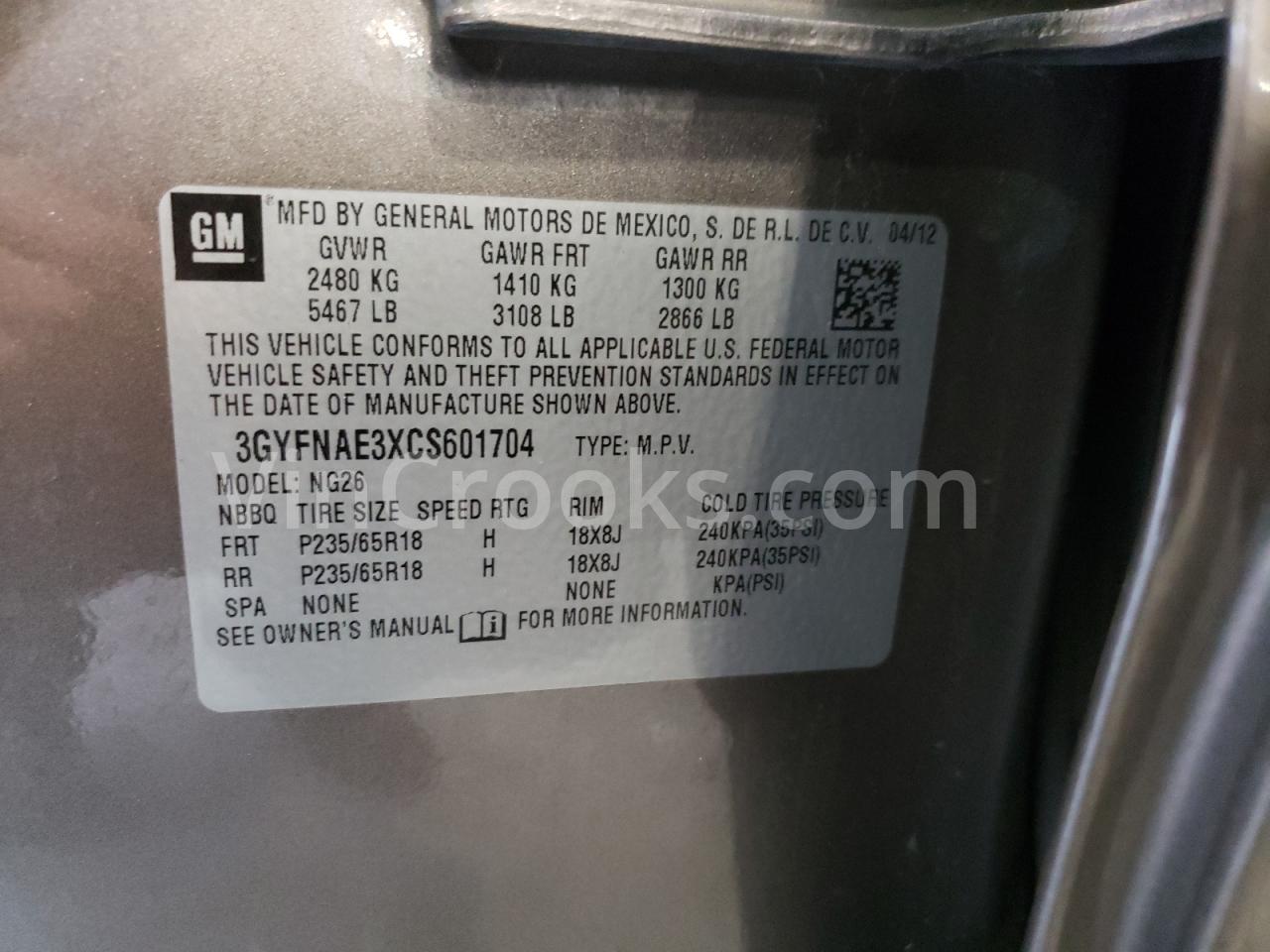 3GYFNAE3XCS601704