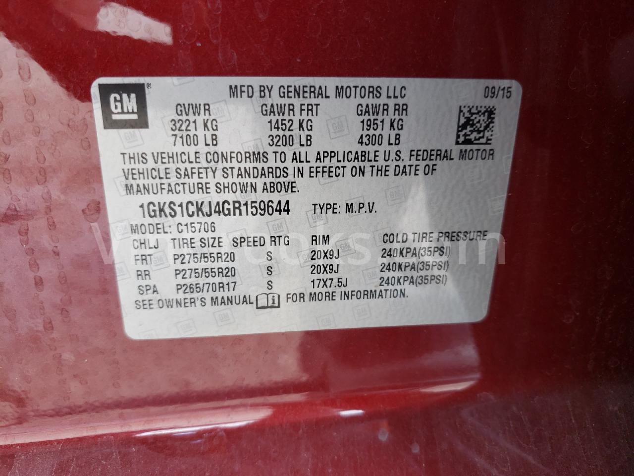 1GKS1CKJ4GR159644