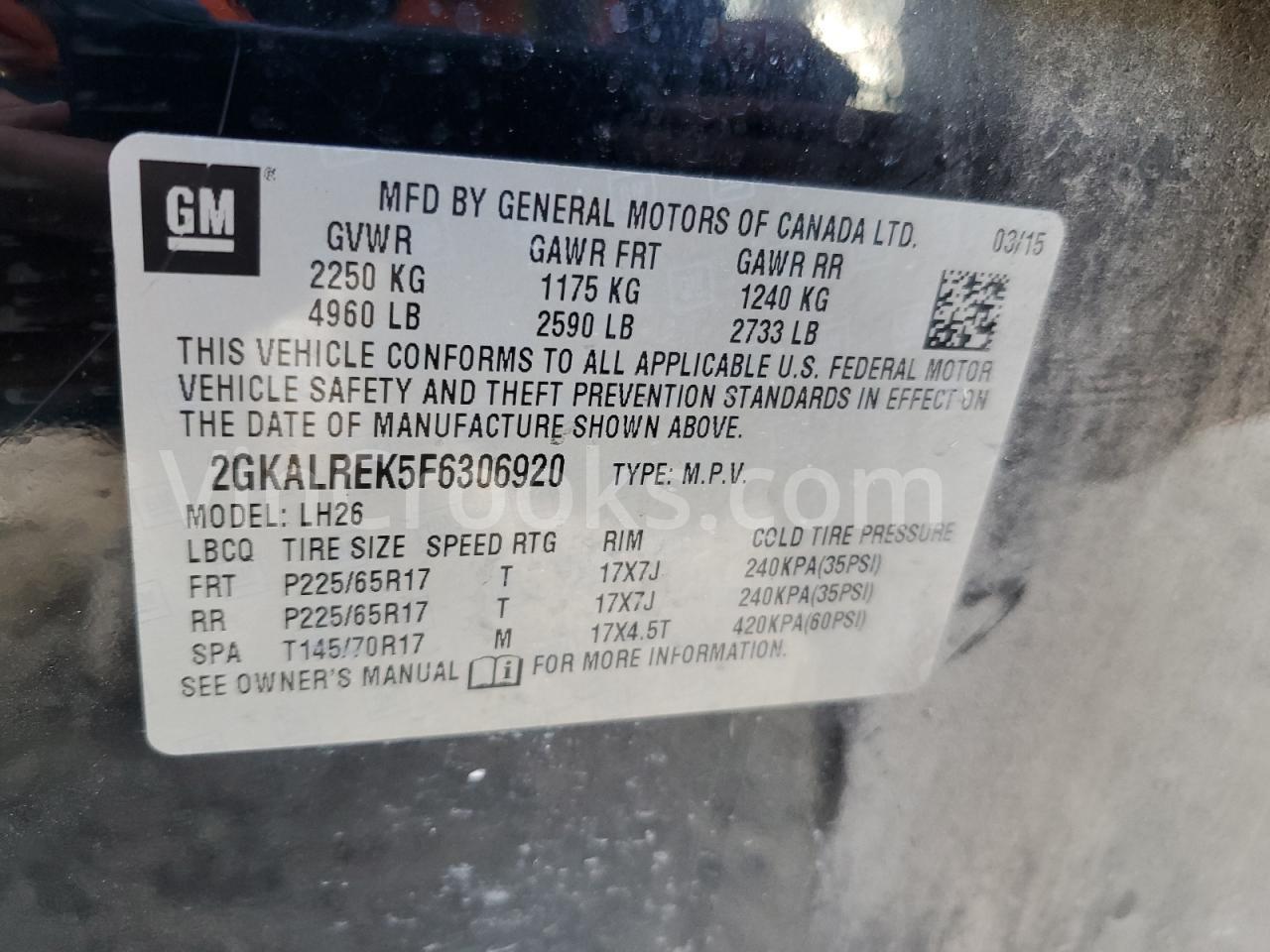 2GKALREK5F6306920