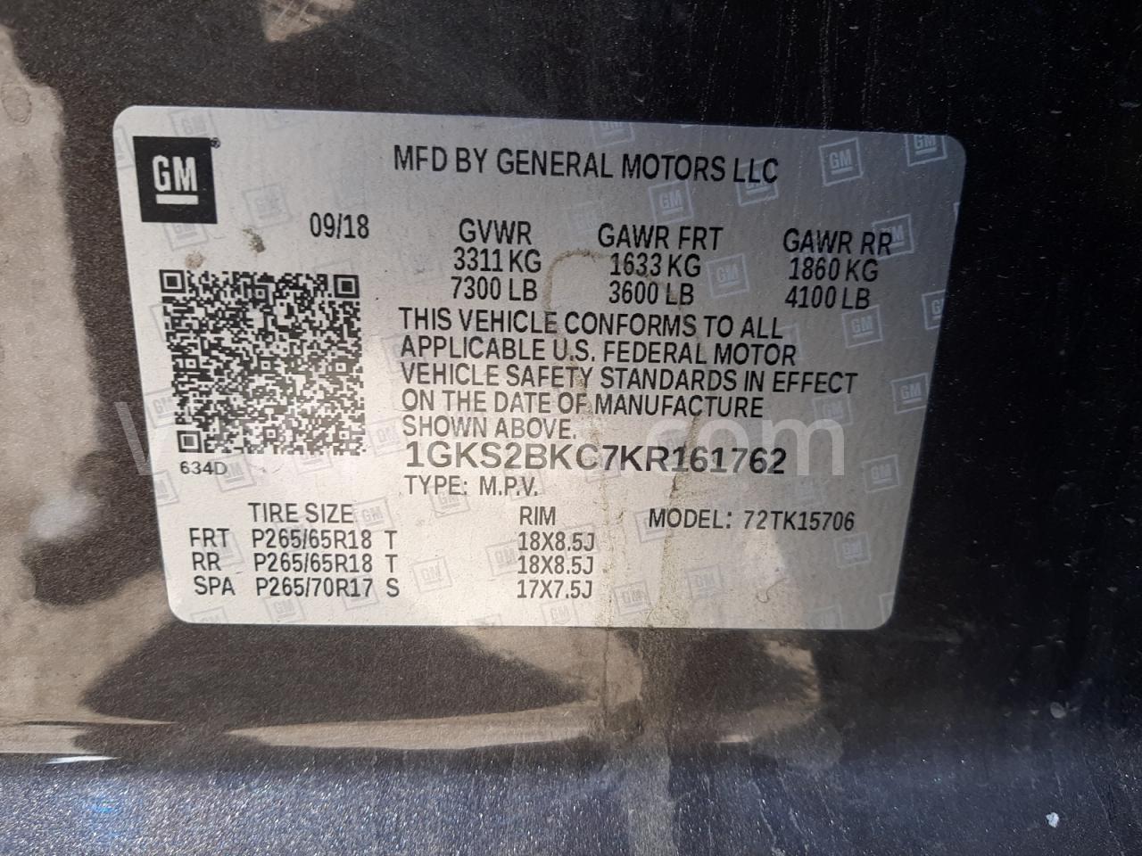 1GKS2BKC7KR161762