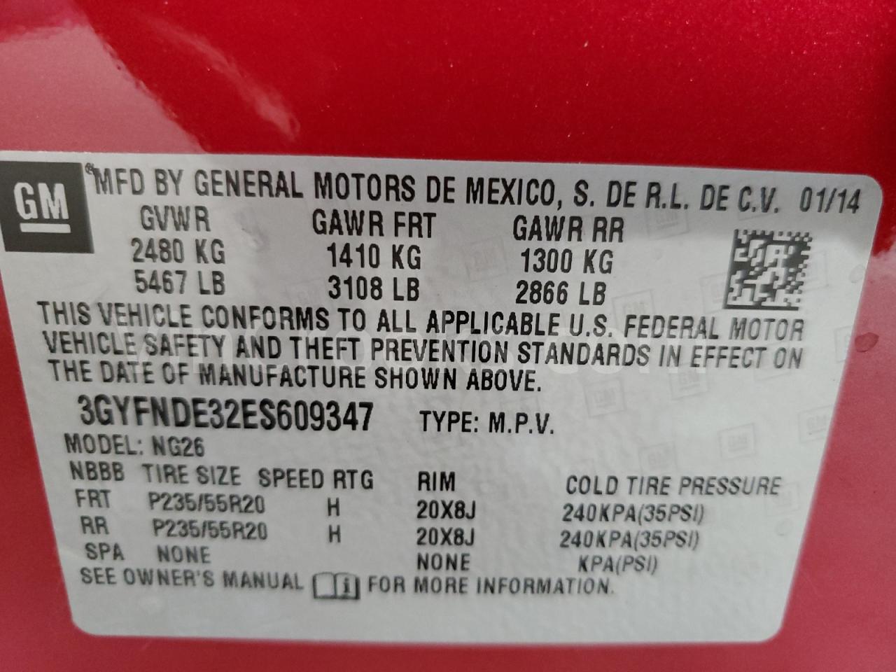 3GYFNDE32ES609347