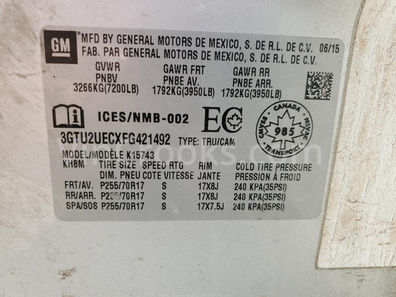 3GTU2UECXFG421492
