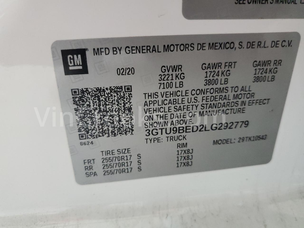 3GTU9BED2LG292779