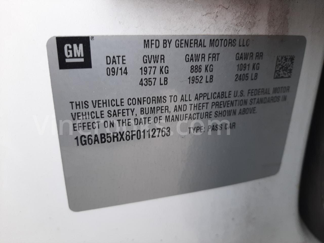 1G6AB5RX8F0112763