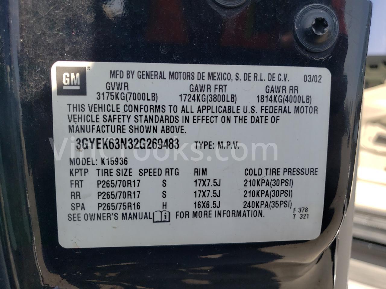 3GYEK63N32G269483