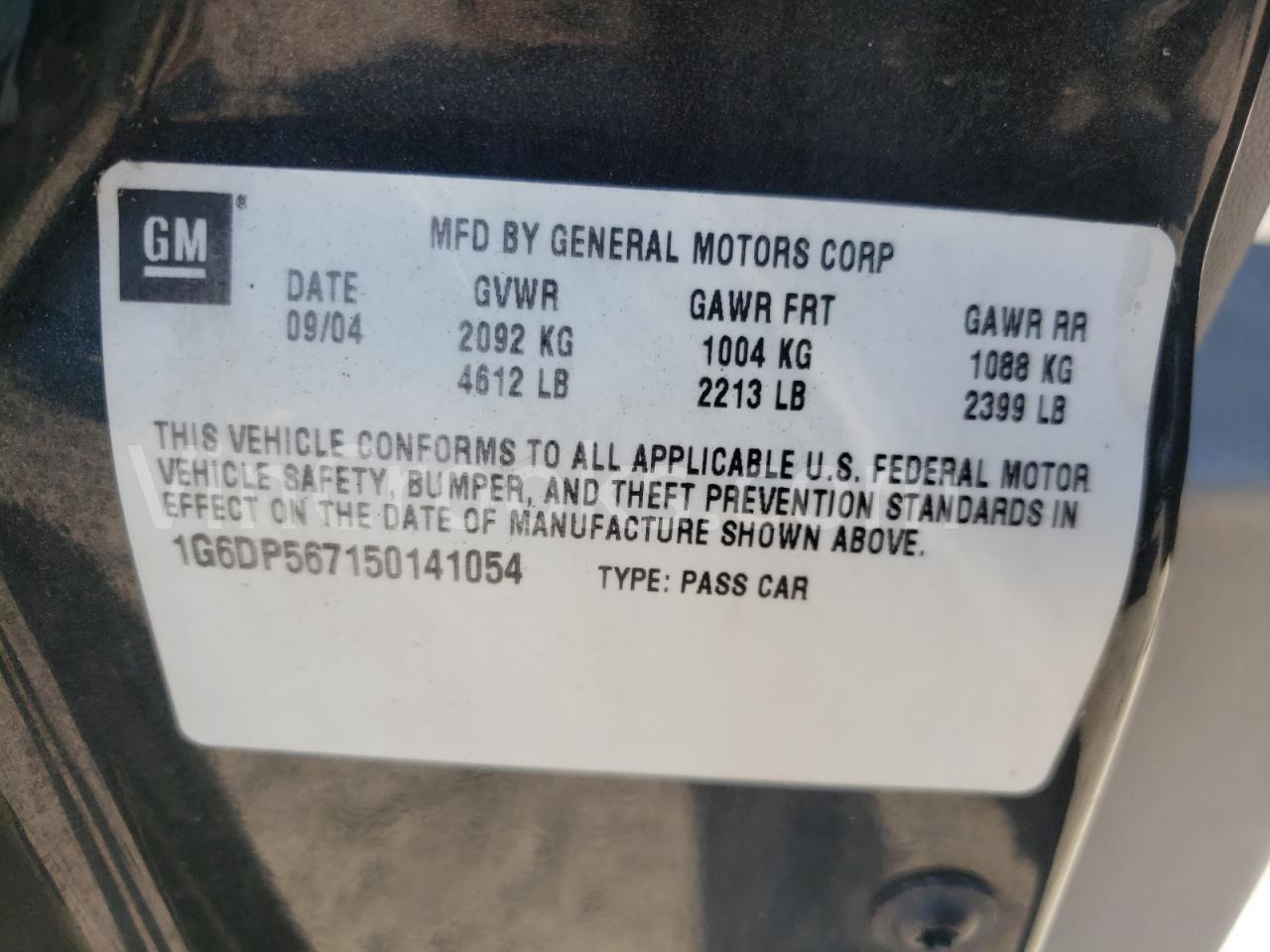 1G6DP567150141054