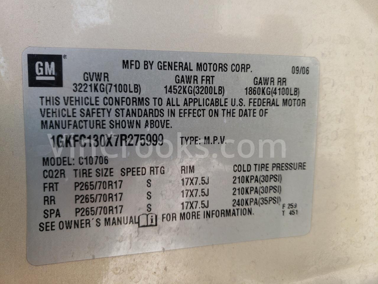 1GKFC130X7R275999