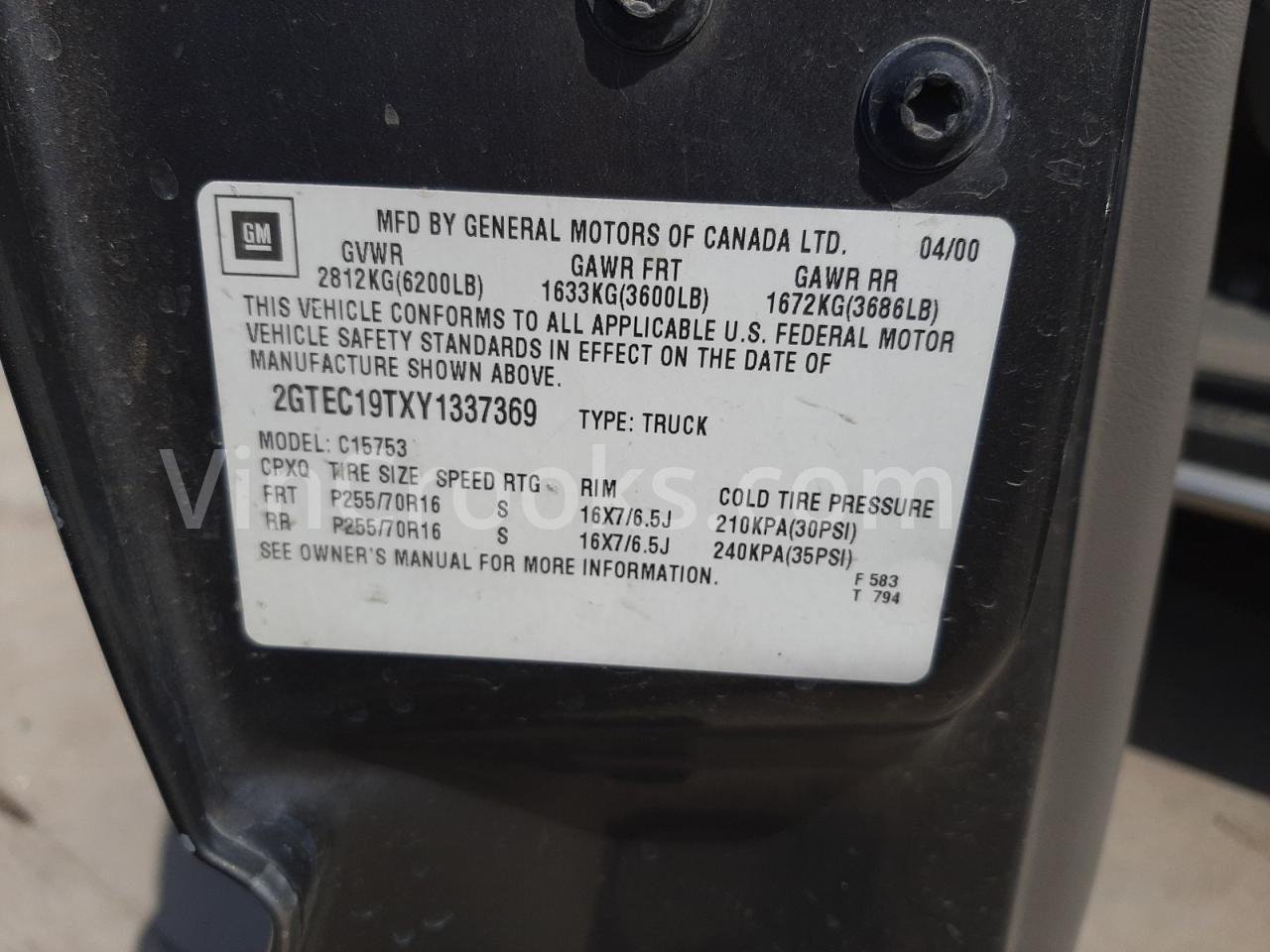 2GTEC19TXY1337369