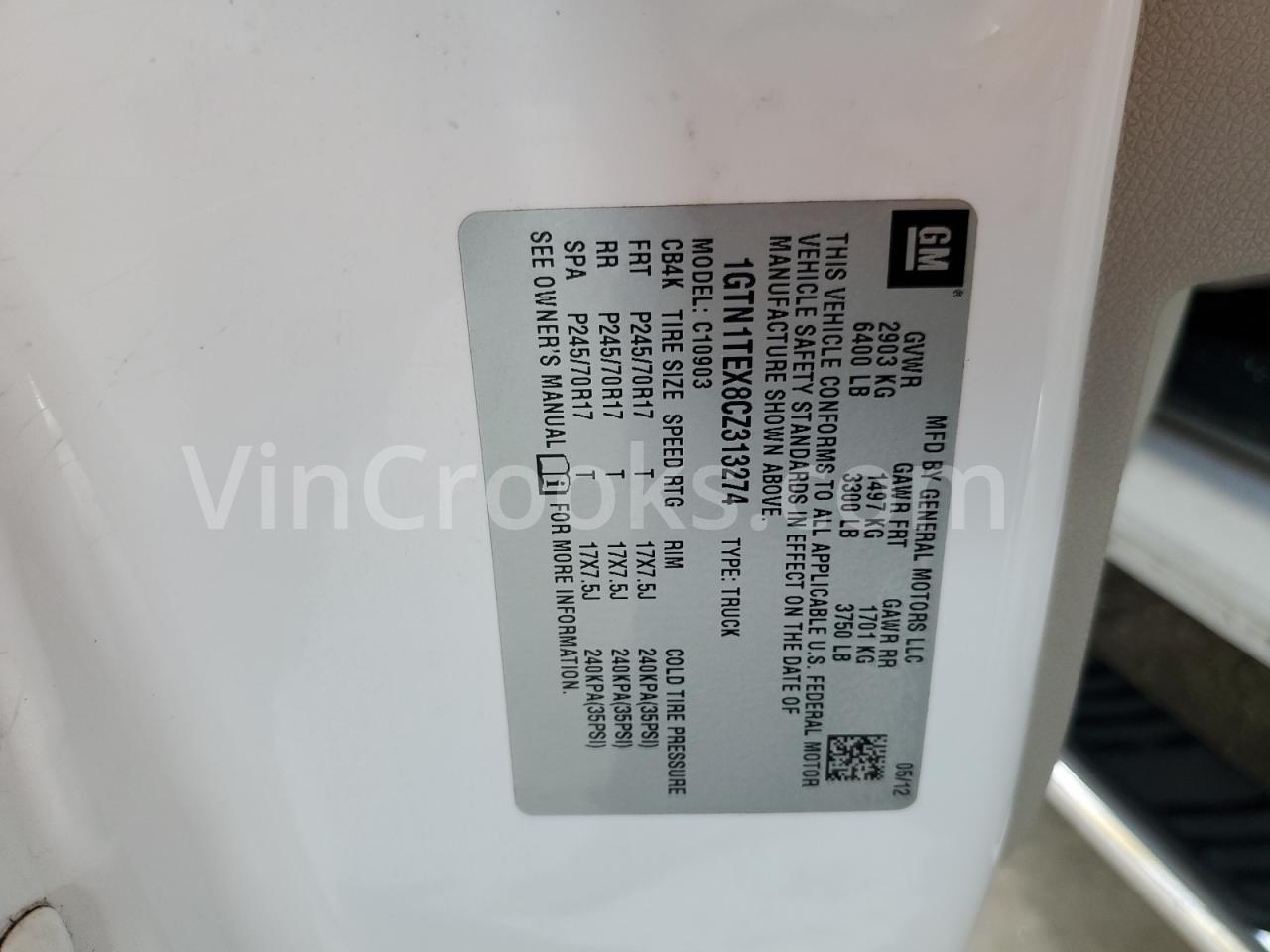 1GTN1TEX8CZ313274