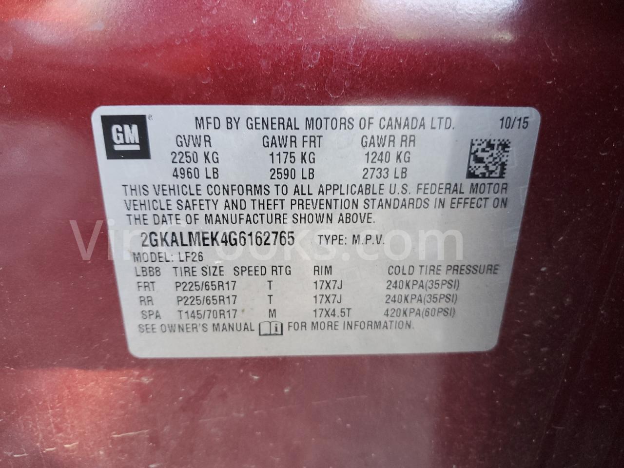 2GKALMEK4G6162765