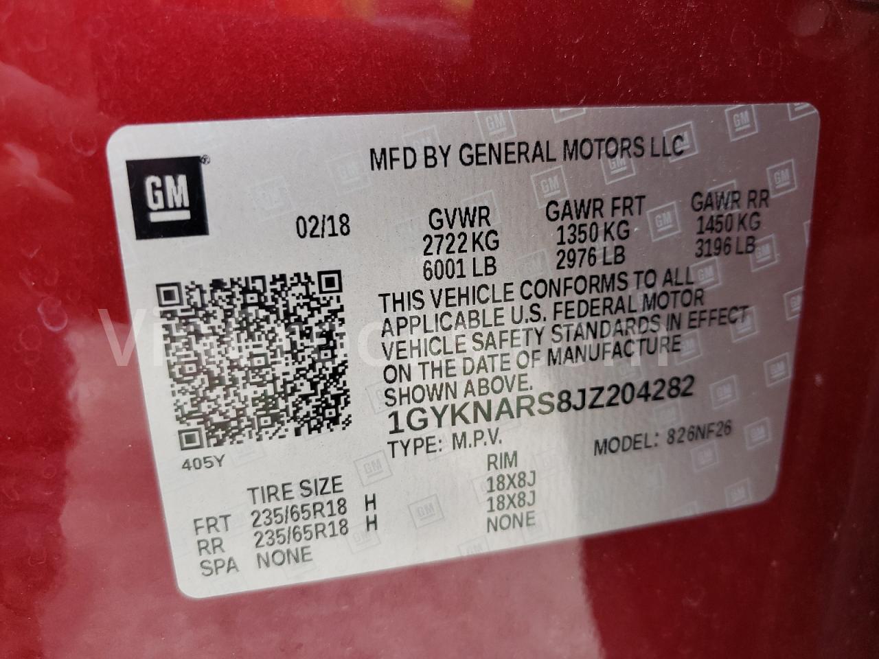 1GYKNARS8JZ204282