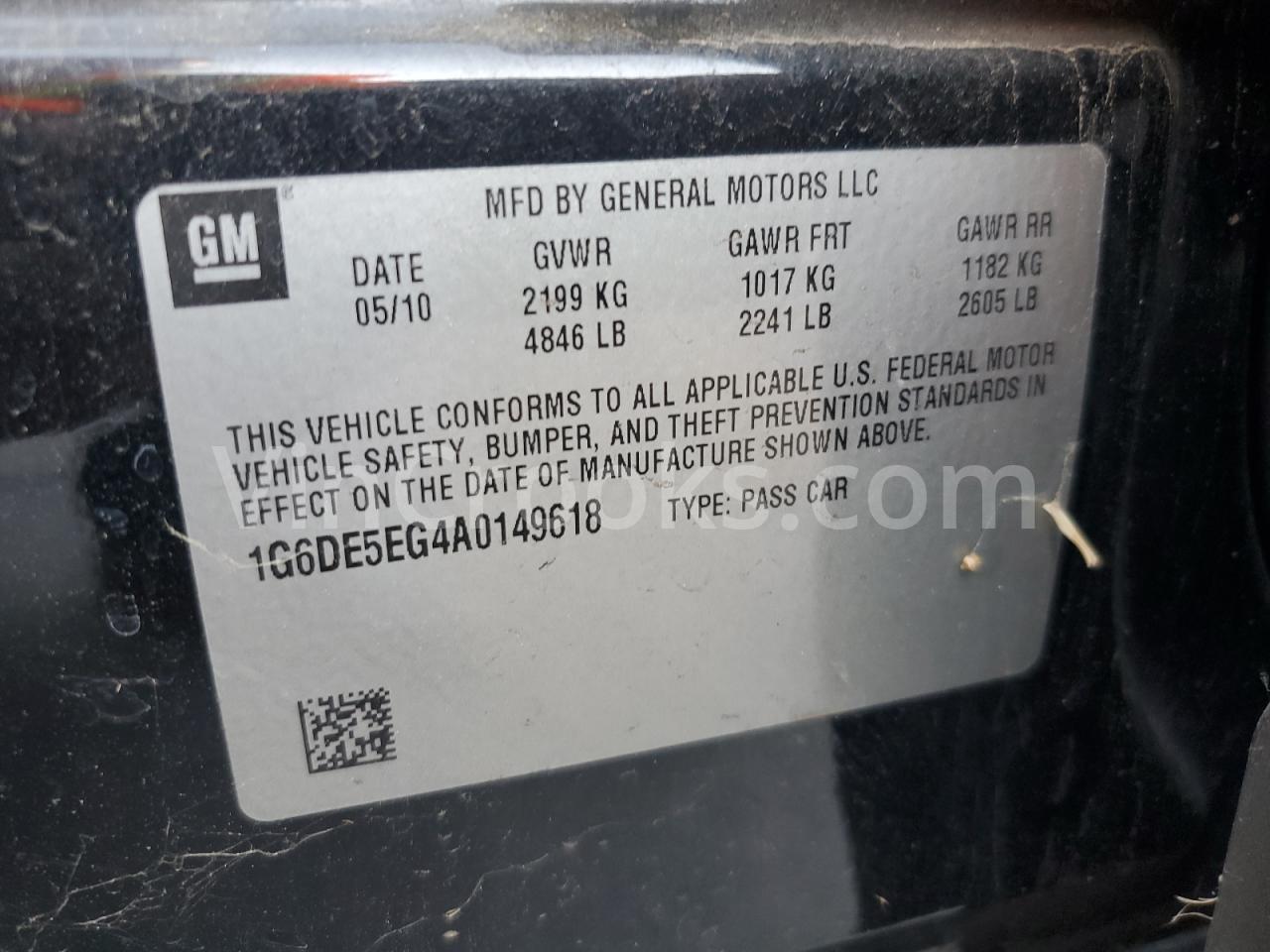 1G6DE5EG4A0149618