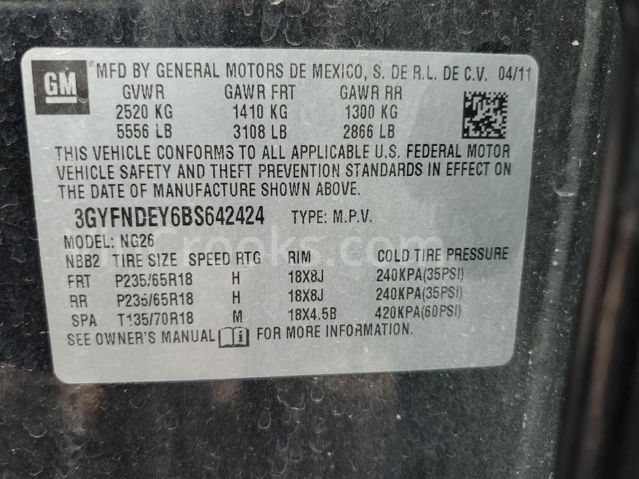 3GYFNDEY6BS642424