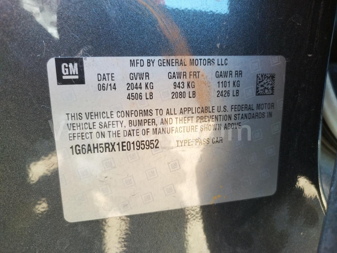1G6AH5RX1E0195952